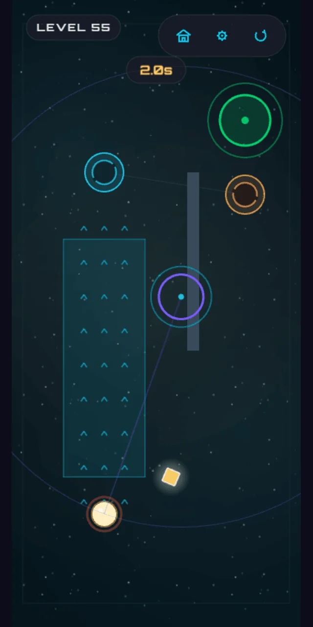 GRAVITY FLOW gravity-well puzzle gameplay